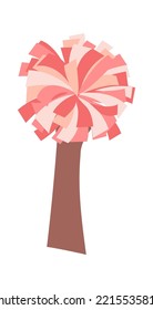 Hand hold cheerleader pom poms flat icon Support during sport games