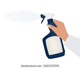 Handheld Reinigungsspray. Vektorgrafik