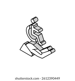hand hold disabled human sign isometric icon vector. hand hold disabled human sign sign. isolated symbol illustration