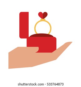 hand hold engagement box with ring