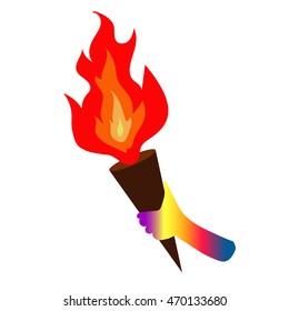 Hand hold fire stick