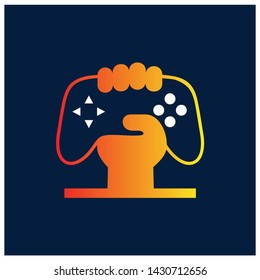 Hand Hold Gamepad Logo Design