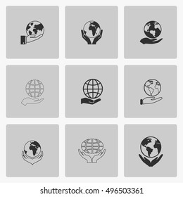 Hand hold globe