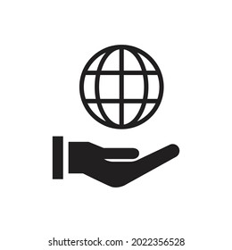 Ilustración vectorial de diseño de iconos de retención de mano