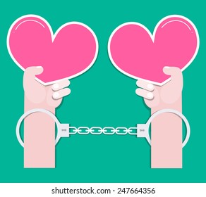 hand hold heart symbol 