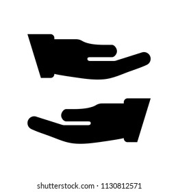 Hand hold icons vector. Isolate on white background.