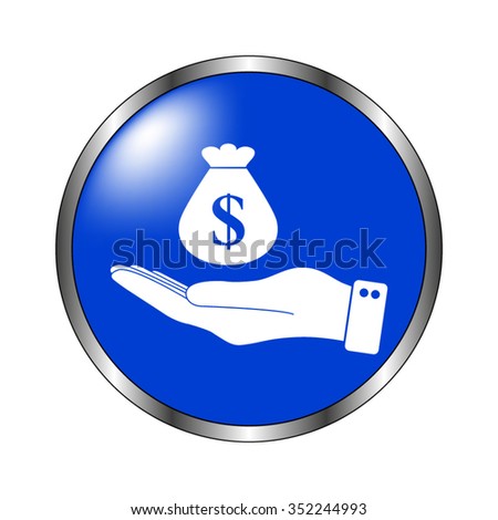 Hand Hold Money Bag Vector Icon Stock Vector Royalty Free - 