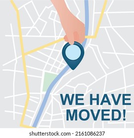 Hand hold pointer. Moving concept. vector