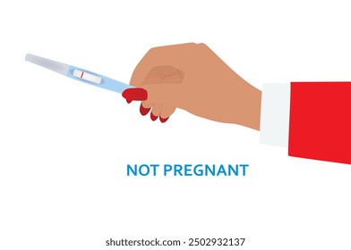 Prueba de embarazo de mano. Vector