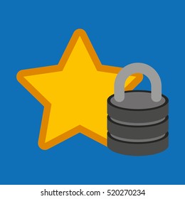 hand hold protected concept data favorite padlock vector illustration eps 10