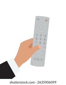 Hand hold remote controller. vector