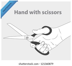 Hand hold scissors