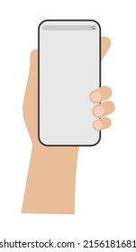 Halten Sie das Smartphone mit einem leeren Bildschirmsymbol bereit.