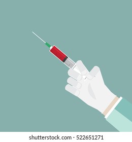Hand hold syringe test on super bug, Lab test. 