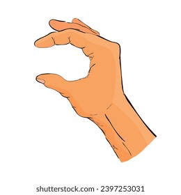 hand hold take receive something, hand draw sketch doodle 
