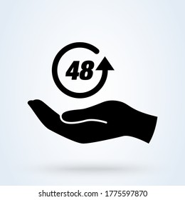 Hand hold time. Time management icon. Time control, planning or management concept. vector illustrator