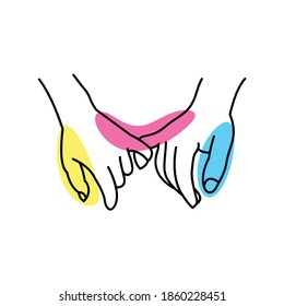 Hand hold vector illustration template