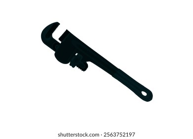 Hand holding adjustable pipe wrench. Fist with spanner tool. Home improvement, repair service symbol or sign Plumbing services icon, wrench icon, Plumbing wrench logo vector.