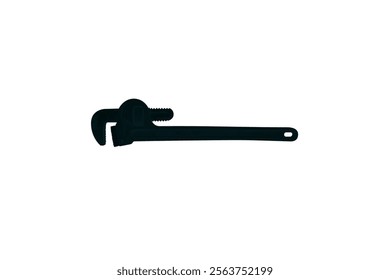 Hand holding adjustable pipe wrench. Fist with spanner tool. Home improvement, repair service symbol or sign Plumbing services icon, wrench icon, Plumbing wrench logo vector.