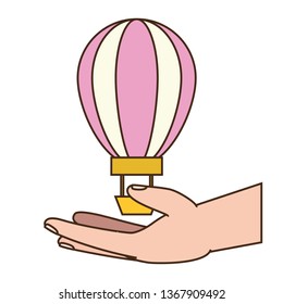 hand holding air balloon