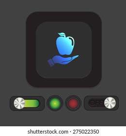 Hand holding apple