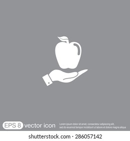 Hand holding apple