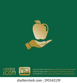 Hand holding apple