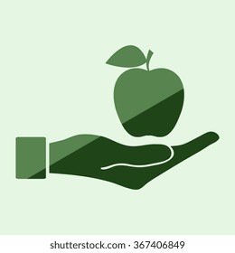 Hand holding Apple Icon