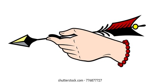 hand holding an arrow