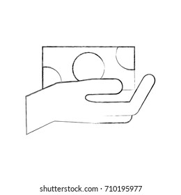 hand holding baknote cash payment