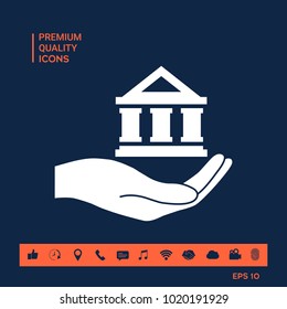 Hand holding bank