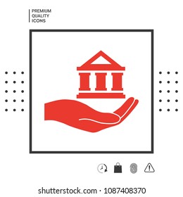 Hand holding bank