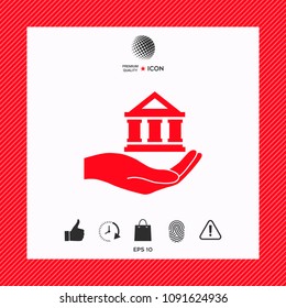Hand holding bank