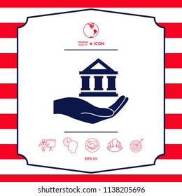 Hand holding bank