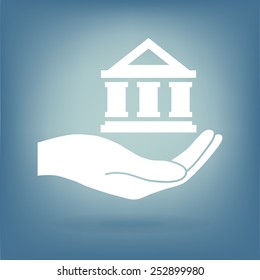 Hand holding bank