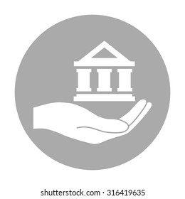 Hand holding bank