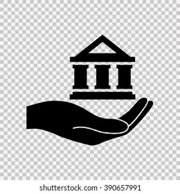 Hand holding bank
