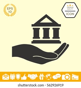 Hand holding bank