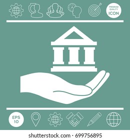 Hand holding bank