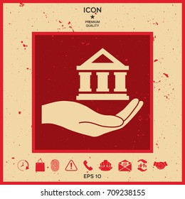 Hand holding bank