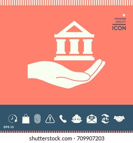 Hand holding bank