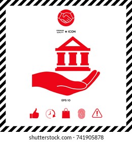 Hand holding bank