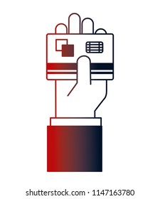 hand holding bank credit card payment