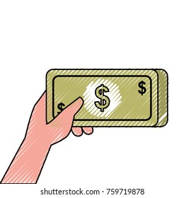 hand holding banknote money cash payment