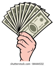 Hand holding Banknotes 