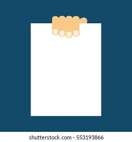 hand holding banner