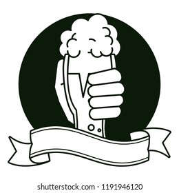 Hand holding beer