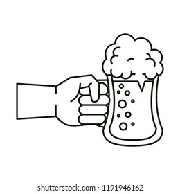 Hand holding beer