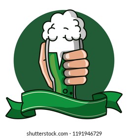 Hand holding beer