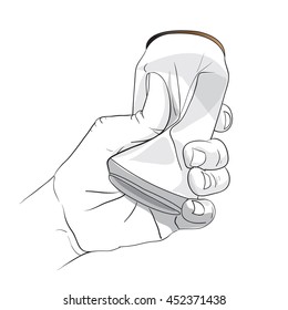 hand holding beer can, hand squeeze beer can
